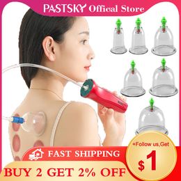 Massager PASTSKY Electric Vacuum Cupping Anti Cellulite Massage Guasha Body Back Scraping Heat Suction Cup Chinese Medicine Physiotherapy