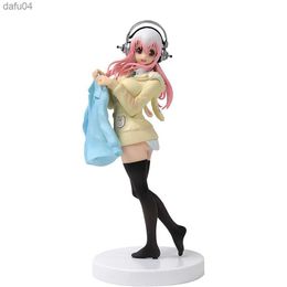 Manga Original Genuine 20cm Super Sonico Anime Action Figure Collection Toys For Kids Birthday Gifts L230522