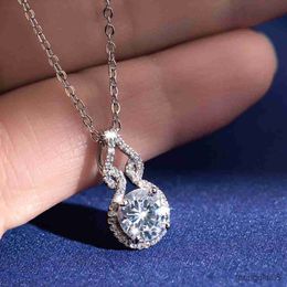 Pendant Necklaces New Luxury Zirconia Necklace For Women Glamour Silver Colour Crystal Choker Statement Wedding Jewellery Gift