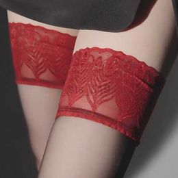 Sexy Socks Peacock Lace Top Ultra Thin Transparent Silk Medias De Mujer Silicone Hold Up Thigh High Stockings Women Sexy Seamless Underwear J230531