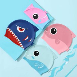 caps 2022 for 4-12 Years Old Cartoon Animal Girl Boys' Elastic Children's Swimming Hat P230531