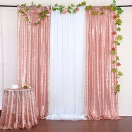 Curtain 2PCS Fabric Sequin Background Po Booth Backdrop Wedding ForChristmas/party Decor Pography