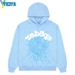 YICIYA Men's Hoodies Sweatshirts 2024 New Sky Blue Sp5der Hoodie Men Women Hip Hop Young Thug Spider Hoodie World Wide Sweatshirts Print Pullover