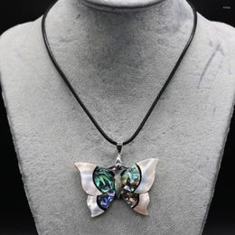 Pendant Necklaces Charm Style Natural Butterfly Abalone Shell Necklace Men And Women Daily Banquet Wear Exquisite Holiday Gifts