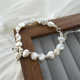 Charm Bracelets High Quality Irregular White Pearl Bracelet Women Daily Fashion Accessory Urban Girl Party Jewelry