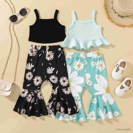 Clothing Sets Newborn Girl Clothes Set Summer Baby Outfits Sleeveless Top Print Pants Infant Kid
