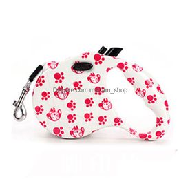 Dog Collars Leashes Abs Stable Pet Durable 5 Metersmatic Retractable Traction Rope Leads Walking Running Lead Accessory Vt1659 Dro Dh0Sa