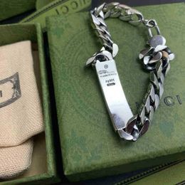 2023 New designer Jewellery bracelet necklace ring Max versatile white copper skeleton old classic men's women's buckle chain