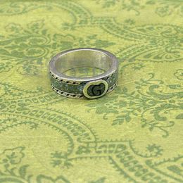 designer jewelry bracelet necklace Accessories Sterling used light green enamel interlocking men women couple ring high quality