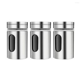 Storage Bottles Stainless Steel Condiment Tank Toothpick Holder Seasoning Spice Box Kitchen Accessories Organizer