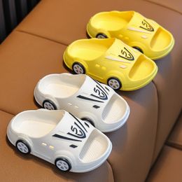 Slipper Summer Home Slippers Kids Soft Soled Non-slip Sandals Fashion Car Design Slippers Baby Unisex PVC Baby Beach Shoes 230530