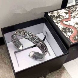 2023 New designer Jewellery bracelet necklace ring striped stereo rattlesnake open gear edging men's women's Braceletnew jewellery