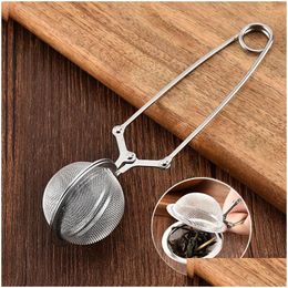 Tea Infusers Stainless Steel Infuser Creative Sphere Mesh Strainer Coffee Philtre Handle Ball Diffuser Strainers Kitchen Tool Vt1611 Dhzgk