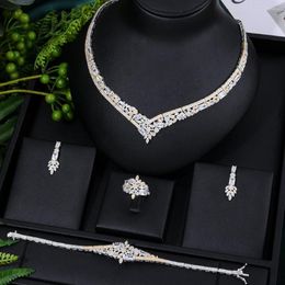 Necklace Earrings Set Siscathy Classic Fashion Bride Wedding Jewelry For Women Luxury Zircon Pendant Earring Engagement Party Accessories