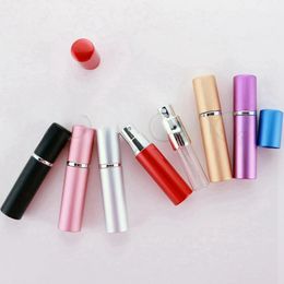 5ml Mini Spray Perfume Bottle Travel Refillable Empty Cosmetic Container Essential Oil Bottle Atomizer Aluminium Bottles Party Favour Simple