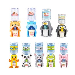 Water Pumps Mini Water Dispenser Bottle for Children Kids Gift Cute Cat Dog Juice Milk Drinking Fountain Simulation Play House Kitchen Toy 230530