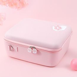 Bags Cute Cat Claw Storage Bag Travel Portable Carrying Case for Nintendo Switch Oled Console Gaming Accessories Pink Hard Box