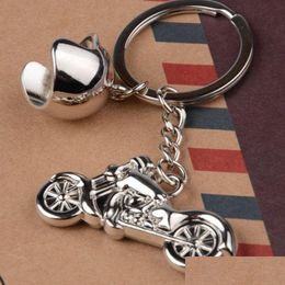 Party Favor Motorcycle Key Chain Fashion Helmet Keychain Metal Keyring Creative Ring Personality Novelty Gift Wholesale Dbc Drop Del Dhojj