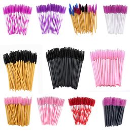 Tools YGirlash Eyebrow Mascara Wand Eyelash Spoolie Brush 50 Pcs/Set Wholesale Disposable Lash Wands Eyelash Extension Brush