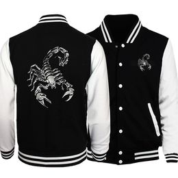 Мужские куртки Scorpio Personality Printing Men Jackets Fashion Casual Sports Bear Baseball Удобная мужская бомбардировщика 230531