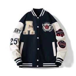 Lettera maschile giacca in pelle college hop haruku bone varsity bomber unisex streetwear hip patchwork da baseball giacche giacche cappotto giacca giacca macai