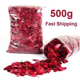 Bath 500g/Pack 100% Natural Rose Petals Dry Flowers Romantic Bath Staff Foot Massage Spa Whitening Shower Aromatherapy Bathing Supply