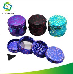 Smoking Pipes New Colourful Metal Smoke Grinder with a Diameter of 63mm, Four Layer Aluminium Grinder