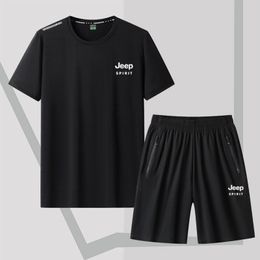 Conjunto de duas peças de agasalho de marca de verão masculino Conjunto casual de camisetas e shorts Conjunto esportivo masculino Moda Manga curta Ternos masculinos