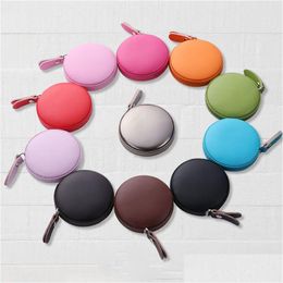 Tape Measures Portable Mini Measure Household Tailoring Sewing Soft Small Fashion Waist Circumference Pu Leather Measuring Vt1501 Dr Dho0Z