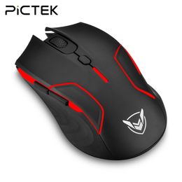 Mice PICTEK PC280 Gaming Mouse Customizable RGB Backlight Wireless Mice with 6 Programmable Button Up to 10000DPI for PC Gamer Laptop