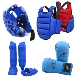 Protective Gear Karate Uniform Sparring Gear Set Leg Guard Martial Arts Boxing Gloves Exercise Equipment Training Taekwondo Chest Body Protect 230530
