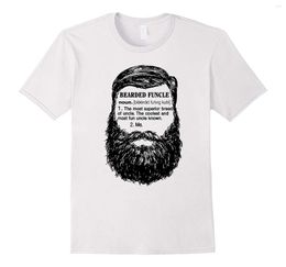 Men's T Shirts 2023 Fashion Mens Short Sleeve Shirt Cotton Funny Bearded Funcle Definition Coolest Meaning