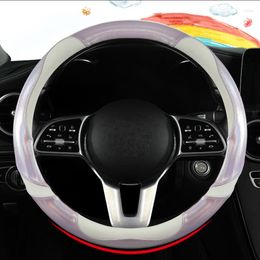 Steering Wheel Covers Car Cover For 37-38 CM 14.5"-15" M Circular O D-type Universal Ears Anti Slip Braid On Steering-Wheel