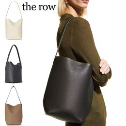 The Row White Park 3size Handbags Wallet Tote Bag Womens Luxurys Designer Shoulder Bucket Crossbody Bags Mens Genuine Leather Clutch Mini Medium Large Shopping Bag