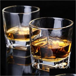 Wine Glasses Food Grade Lead White Whiskey 170Ml Glass Cup Smooth Mouth Rim Sleek Surface Thicken Bottom Bar Mug Dh0537 Drop Deliver Dhdut