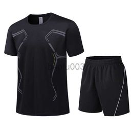 Men's Tracksuits New Men's Casual Sportswear Refreshing Suit Running Short Sleeve Shorts Two Piece Fishing T-shirt Fitness Suit Joggers Set J230531