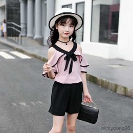 Clothing Sets Summer 2023 Girls Kids Suits Short Sleeve Children Fashion Girl Clothes Outfit 6 11 Years