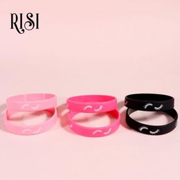 Bangle RiSi Lash Design Silicone Wristband Hologram Power Rubber Bracelets Adult Teens Concave Bangles Outdoor Gifts Colour Bangles