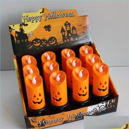 Party Decoration Halloween Decorations Candle Light Led Colorf Candlestick Table Top Pumpkin Happy Partys Decor For Home Drop Delive Dhrht