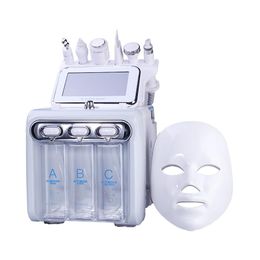 Markers New Arrival Multifunction Skin Care Device 7 in 1 Anti Ageing Small Bubble H2o2 Hydrogen Oxygen Jet Beauty Hine with Led Mask