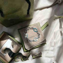 designer jewelry bracelet necklace ring 925 Bracelet interlocking green enamel simple style antique rattan pattern lovers' hand decoration high quality