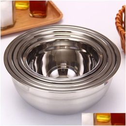 Other Bakeware Stainless Steel Salad Bowl Baking Tools Deepen Egg Beater Mixing Pot Kitchen Seasoning Bowls Vtky2356 Drop Delivery H Dhpu9