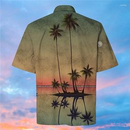 Men's Casual Shirts Men's Shirt Summer Hawaiian Camp Graphic Aloha Coconut Tree Scenery Outdoor Street Short Sleeve