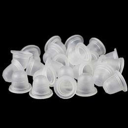 Supply 500pcs Soft Silicone Microblading Tattoo Ink Cup Cap Pigment Holder Container S/l for Permanent Makeup Tattoo Accessories