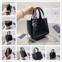 Evening bags tote bag axillary bag P designer chain shoulder handbag women classic triangle basket bag soft scraf hidden buckle phone pocket