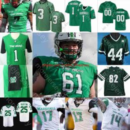 Football Jerseys Custom Marshall Thundering Herd Jersey NCAA College Darius Hodge Marquis Couch Vinny Curry Oliver Dobson Left Chad Pennington