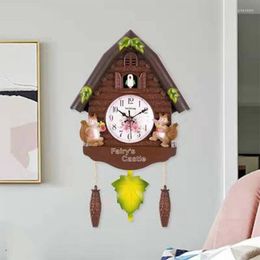 Wall Clocks Acrylic Quartz Watch Bedroom Pendulum Fancy Cute Cuckoo Clock Outdoor Silent Wandklok Home Decoration