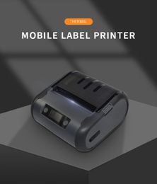 Printers 2080mm barcode thermal printer label bar code sticker thermal printer 3 inch bluetooth wireless ios android USB free APP zj8007