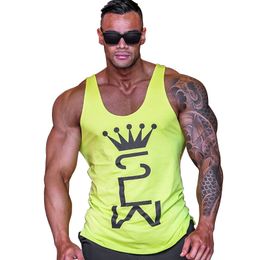 Mens Tank Tops Men Top Gym Workout Singlet Sleeveless Blouse Stringer Bodybuilding Show Muscle 230531