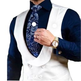 Blazers Customise Handsome Double Breasted Mens Waistcoat Dinner Party Prom Vests For The Groom Tuxedos OK:010